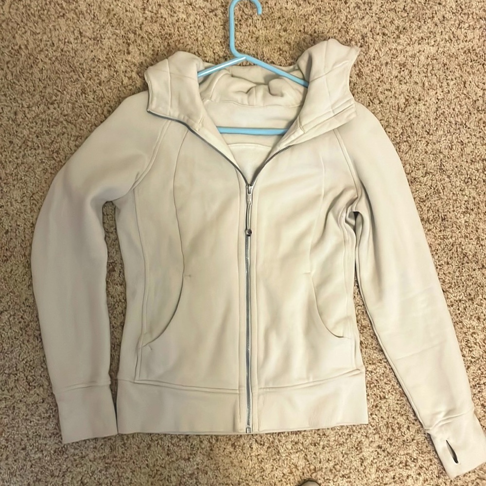 Lululemon Scuba Full Zip Hoodie color:bone